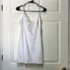 B.Darlin White Spaghetti Strap Mini Dress-Size 3/4